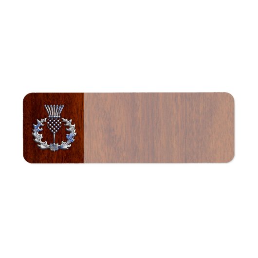 Chrome Like Thistle auf Mahogany Wood Style (Vorne)