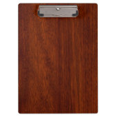 Chrome Like Thistle auf Mahogany Wood Style Klemmbrett (Vorderseite)