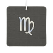 Chrome Like Virgo Zodiac Sign auf Schlangenhaut Autolufterfrischer (Vorderseite)