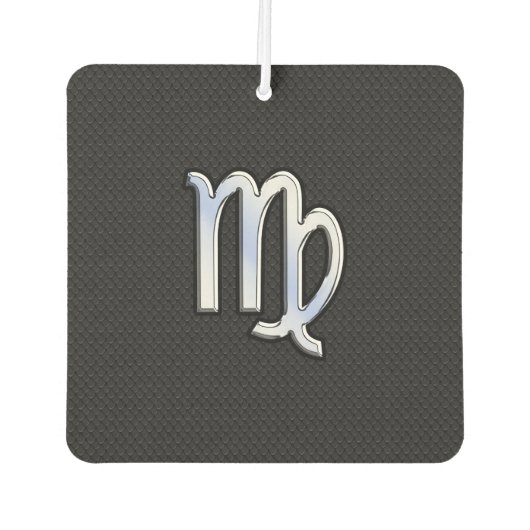 Chrome Like Virgo Zodiac Sign auf Schlangenhaut Autolufterfrischer (Vorderseite)