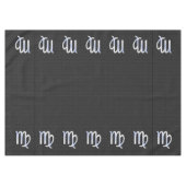 Chrome Like Virgo Zodiac Sign auf Schlangenhaut Tischdecke (Vorderseite (Horizontal))