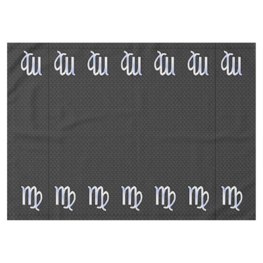 Chrome Like Virgo Zodiac Sign auf Schlangenhaut Tischdecke (Vorderseite (Horizontal))