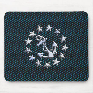 Chrome like Yacht Flag Automotive Grille Print Mousepad