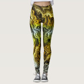 Chrome Liquid Metallic Gold Silver Cool Leggings (Vorderseite)