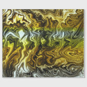 Chrome Liquid Metallic Gold Silver Cooles Party Geschenkpapier (Flach)