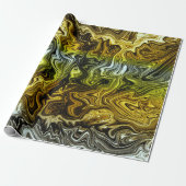 Chrome Liquid Metallic Gold Silver Cooles Party Geschenkpapier (Ungerollt)