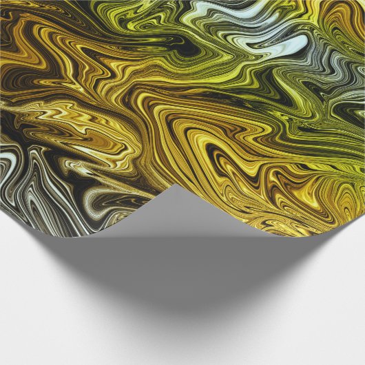 Chrome Liquid Metallic Gold Silver Cooles Party Geschenkpapier (Ecke)