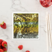 Chrome Liquid Metallic Gold Silver Cooles Party Serviette (Beispiel)