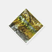 Chrome Liquid Metallic Gold Silver Cooles Party Serviette (Ecke)