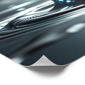 Chrome Liquid Splash Poster (Ecke)