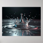 Chrome Liquid Splash Poster (Vorne)