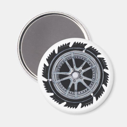 Chrome Mag Wheel Magnet (Vorderseite/Rückseite)