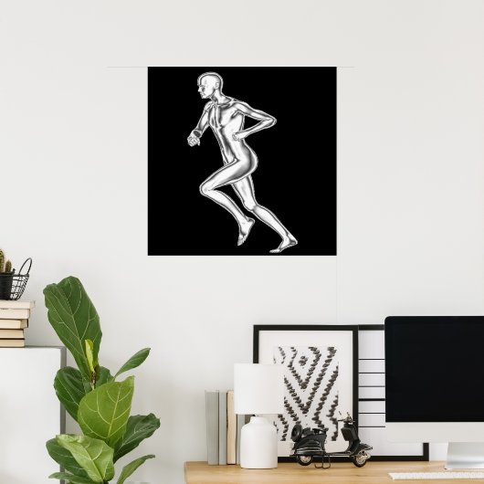 Chrome Man Runner Poster (Heimbüro)