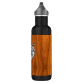 Chrome Marlin auf Teak Wood Trinkflasche (Rechts)