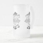 Chrome Mattglas Bierglas (VorderseiteRechts)