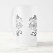 Chrome Mattglas Bierglas (Vorderseite Links)