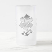 Chrome Mattglas Bierglas (Mittel)