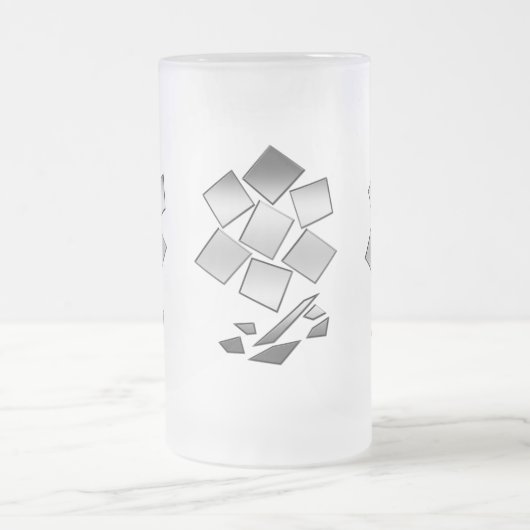 Chrome Mattglas Bierglas (Mittel)