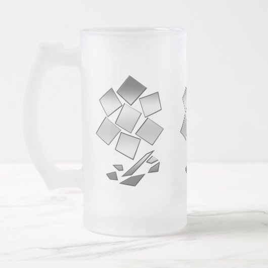 Chrome Mattglas Bierglas (Links)