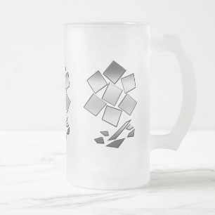 Chrome Mattglas Bierglas