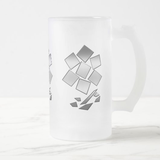 Chrome Mattglas Bierglas (Rechts)