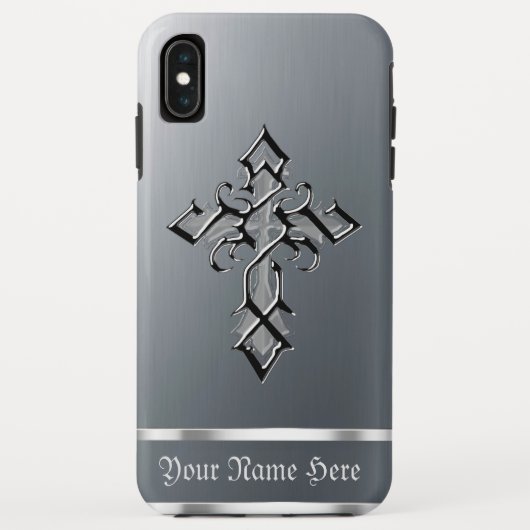 Chrome Medieval Cross iPhone XS Max Fall Case-Mate iPhone Hülle (Rückseite)