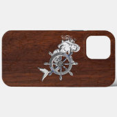 Chrome Mermaid auf Wet Mahogany Print Case-Mate iPhone Hülle (Rückseite (Horizontal))