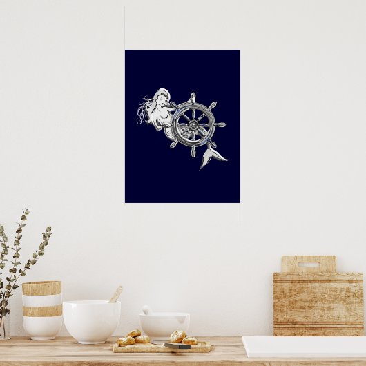 Chrome Mermaid Poster (Küche)