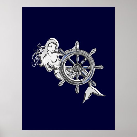 Chrome Mermaid Poster (Vorne)