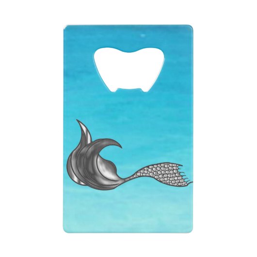 Chrome Mermaid Schwanz Geldbeutel Flaschenöffner (Vorderseite)