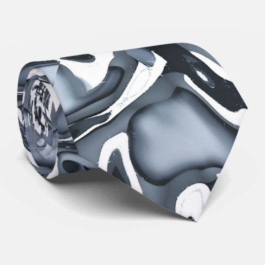 Chrome-Metallic-Fluss Krawatte (Gerollt)