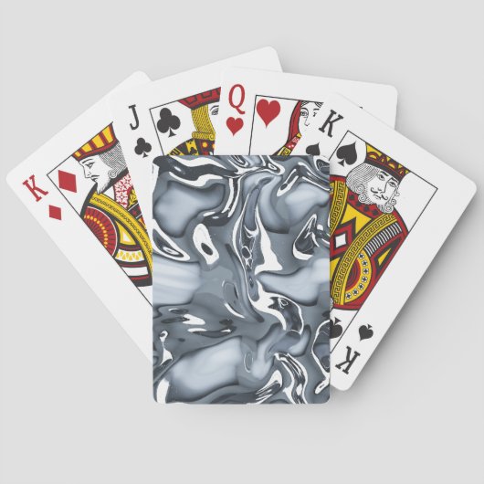 Chrome-Metallic-Fluss Spielkarten (Rückseite)