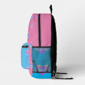 Chrome Metallic Neon Rainbow Herzspass Bedruckter Rucksack (Rechts)