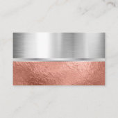 Chrome Metallic | Rose Gold Foil Visitenkarte (Rückseite)