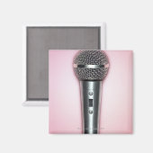 Chrome-Mikrofon Magnet (Vorderseite/Rückseite)