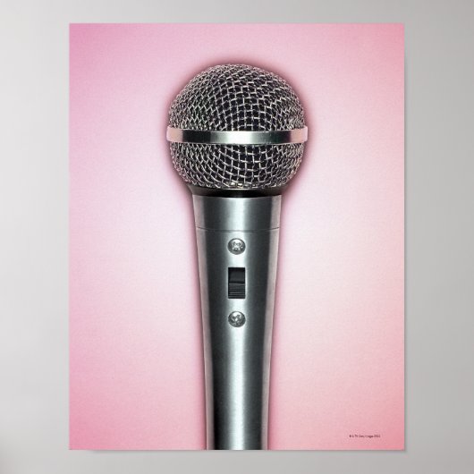 Chrome-Mikrofon Poster (Vorne)