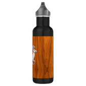 Chrome mit Dealer auf Fine Teak Print Edelstahlflasche (Rechts)