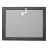 Chrome mit Deber auf Carbon Fibre Print Notizblock (Vorderseite)