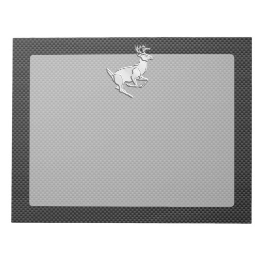 Chrome mit Deber auf Carbon Fibre Print Notizblock (Vorderseite)