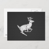 Chrome mit Deber auf Carbon Fibre Print Postkarte (Vorne/Hinten)