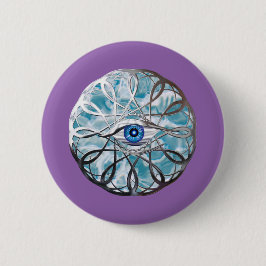 Chrome Mystical Eye Design Button