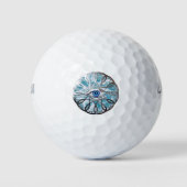 Chrome Mystical Eye Design Golfball (Vorderseite)