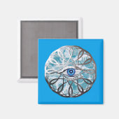 Chrome Mystical Eye Design Magnet (Vorderseite/Rückseite)