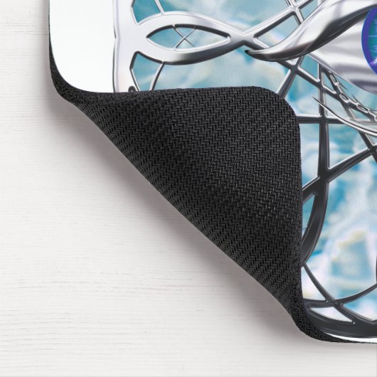 Chrome Mystical Eye Design Mousepad (Ecke)