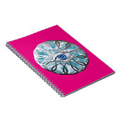 Chrome Mystical Eye Design Notizblock (Rechte Seite)