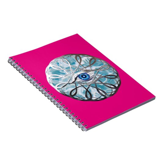 Chrome Mystical Eye Design Notizblock (Rechte Seite)