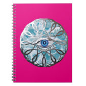 Chrome Mystical Eye Design Notizblock (Vorderseite)