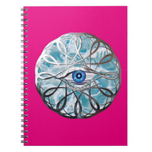 Chrome Mystical Eye Design Notizblock