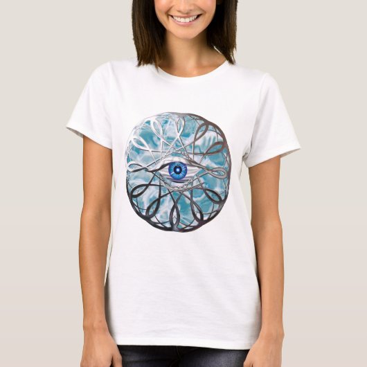 Chrome Mystical Eye Design T-Shirt (Vorderseite)