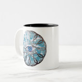Chrome Mystical Eye Design Zweifarbige Tasse (Vorderseite Links)
